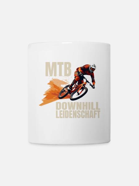 Downhill Leidenschaft - Tasse - Weiß