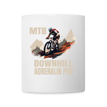 Downhill: Adrenalin pur - Tasse - Weiß - Vorne