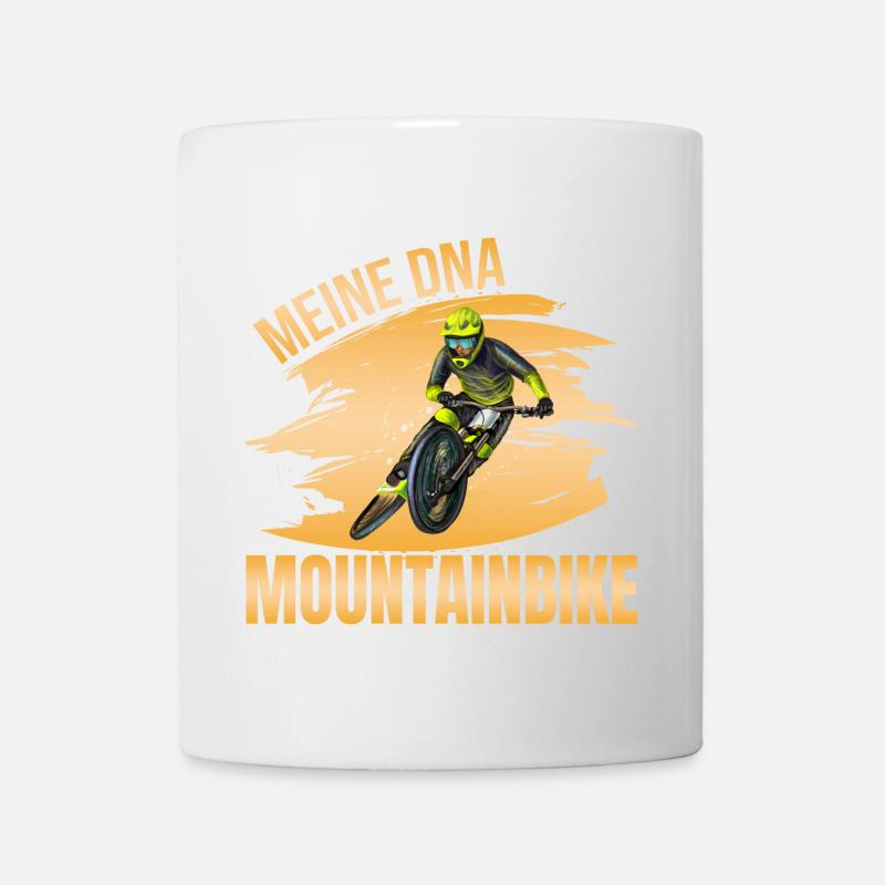 Meine DNA - Mountainbike - Tasse - Weiß