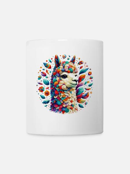 Alpaka - Tasse - Weiß