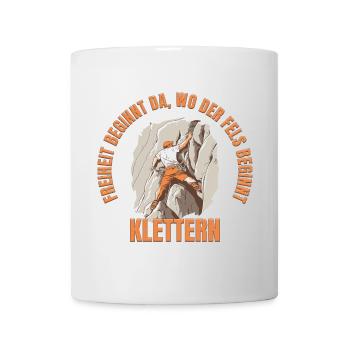Freiheit beginnt da, wo der Fels beginnt - Tasse - Weiß - Vorne