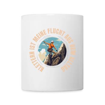 Klettern ist meine Flucht aus dem Alltag - Tasse - Weiß - Vorne