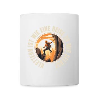 Klettern ist wie eine Reise zu mir selbst - Tasse - Weiß - Vorne