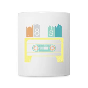 80s cassette retro vintage music icon graphic - Mug - white - Front