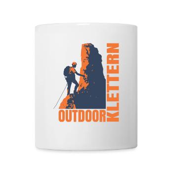 Outdoor Klettern - Tasse - Weiß - Vorne