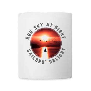 Roter Himmel in der Nacht ist das Licht der Seeleute - Tasse - Weiß - Vorne