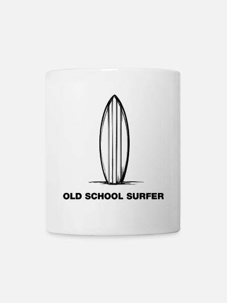 Old School Surfer - Tasse - Weiß