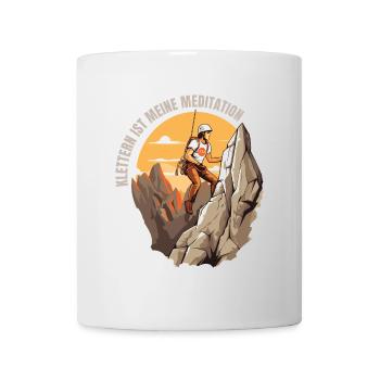 Klettern ist meine Meditation - Tasse - Weiß - Vorne