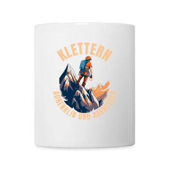 Adrenalin und Abenteuer - Tasse - Weiß - Vorne