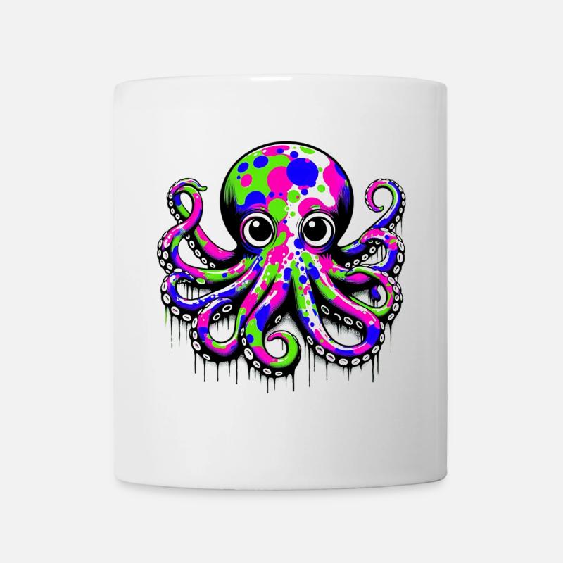 Krake - Tasse - Weiß