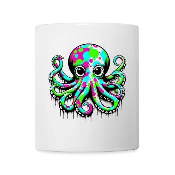 Krake - Tasse - Weiß - Vorne