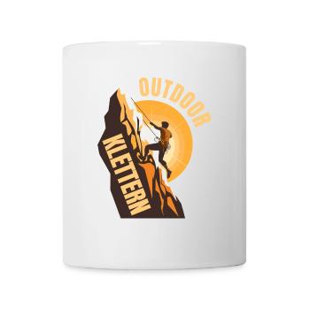 Outdoor Klettern - Tasse - Weiß - Vorne