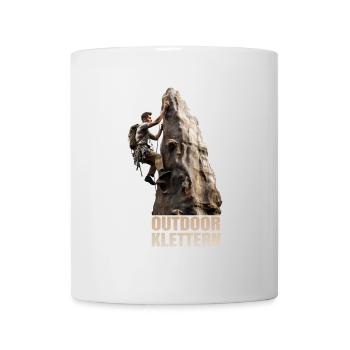 Outdoor Klettern - Tasse - Weiß - Vorne