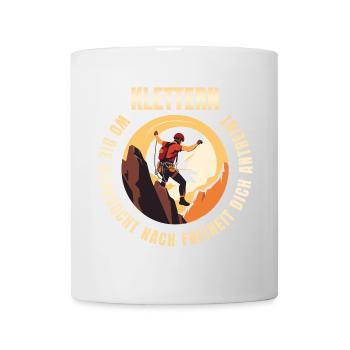 Wo die Sehnsucht nach Freiheit dich antreibt - Tasse - Weiß - Vorne