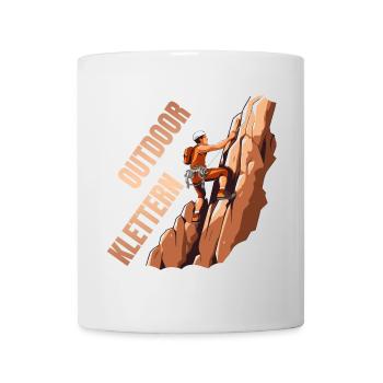 Outdoor Klettern - Tasse - Weiß - Vorne