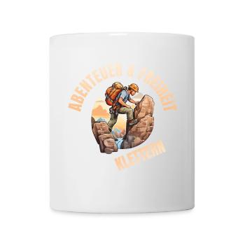 Abenteuer & Freiheit - Tasse - Weiß - Vorne