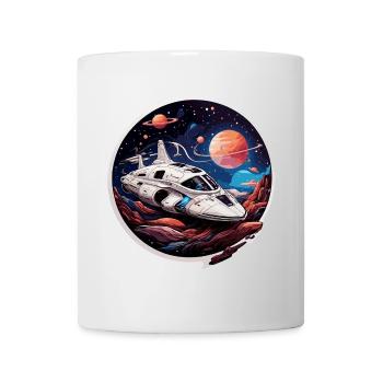 Spaceship space cruiser on alien planets - Mug - white - Front