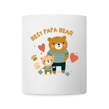 Fête des pères. Meilleur Papa Bear - Mug blanc - blanc - Devant