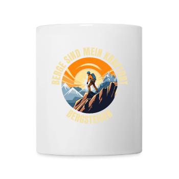 Berge sind mein Kraftort - Tasse - Weiß - Vorne