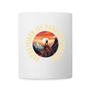 Bergsteigen ist pure Inspiration - Tasse - Weiß - Vorne