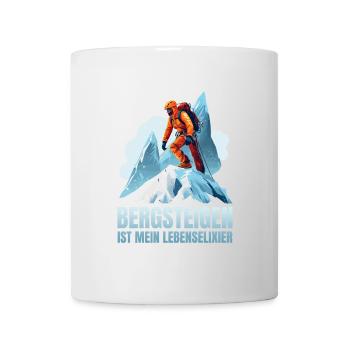 Bergsteigen ist mein Lebenselixier - Tasse - Weiß - Vorne