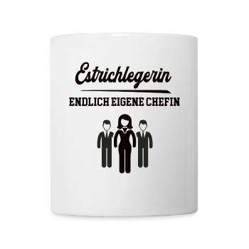 Estrichlegerin Chefin Selbstständigkeit Firma - Tasse - Weiß - Vorne