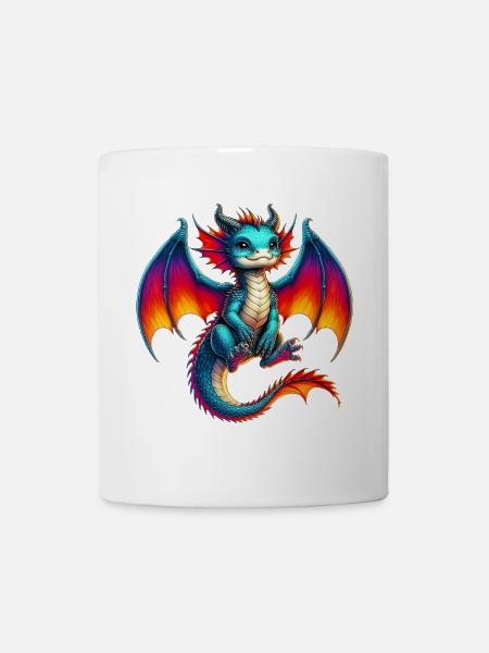 Drache - Tasse - Weiß
