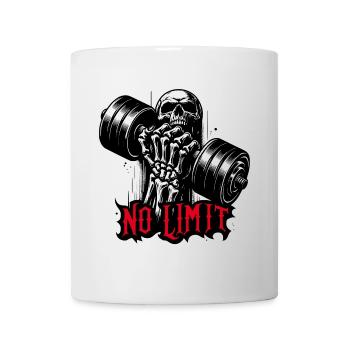 keine Grenze hartes Workout Bodybuilding Hantel - Tasse - Weiß - Vorne