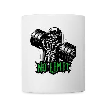 keine Grenze hartes Workout Bodybuilding Hantel - Tasse - Weiß - Vorne