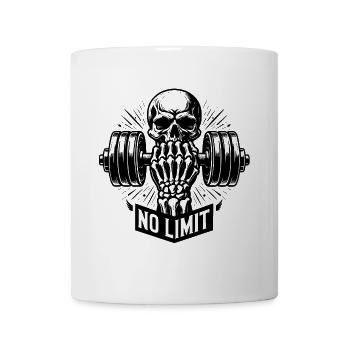 keine Grenze hartes Workout Bodybuilding Hantel - Tasse - Weiß - Vorne
