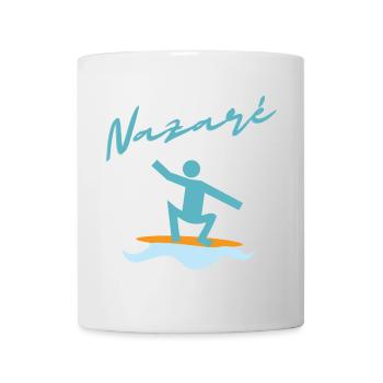 Nazaré Surfen Illustration - Tasse - Weiß - Vorne