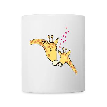 Giraffen in Love - Tasse - Weiß - Vorne