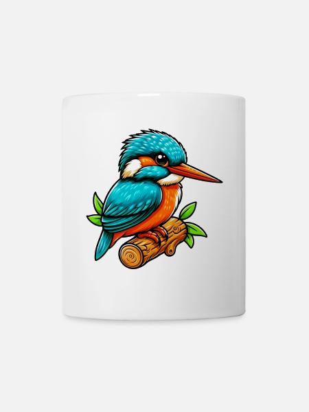 Eisvogel - Tasse - Weiß