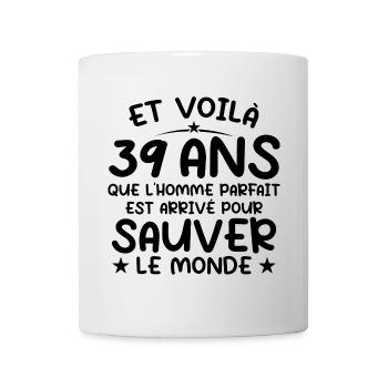 39 Jahre altes Geburtstagsgeschenk 39 Jahre alte Männer - Tasse - Weiß - Vorne