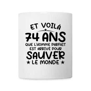 74 Year Old Birthday Gift 74 Years Men's - Mug - white - Front