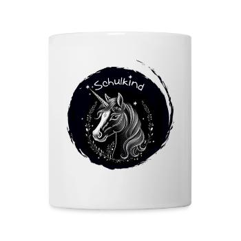 School Child - Unicorn with Star - Chalk Blackboard - Mug - white - Front