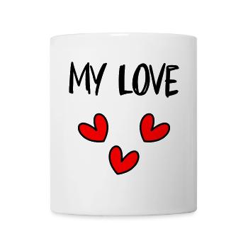 LIEBE. PAAR. GERADE VERHEIRATET. Junggesellinnenabschied. VALENTINSTAG - Tasse - Weiß - Vorne