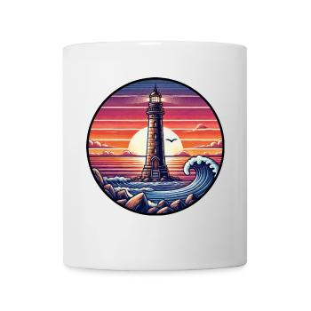 Lighthouse Sunset Ocean Sea Romance - Mug - white - Front