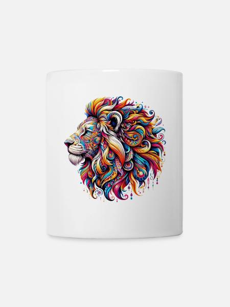 Löwe - Tasse - Weiß