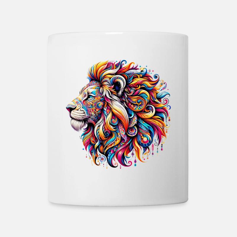Löwe - Tasse - Weiß