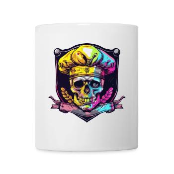 Chef squelette de crâne - Mug blanc - blanc - Devant