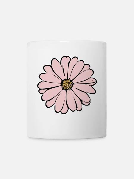 Blume rosa pinke Blume Blumen pink rosa Blumen - Tasse - Weiß