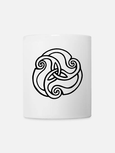Fleur noire à trois pétales - Mug blanc - blanc