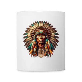 Amerikanischer Indianer Amerikaner - Tasse - Weiß - Vorne