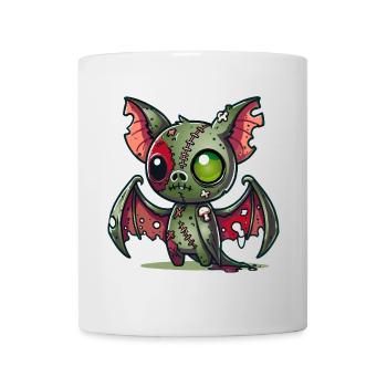 Chauve-souris zombie effrayante pour s’amuser à Halloween - Mug blanc - blanc - Devant