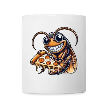 Kakerlake Pizza Pizzaliebhaber Fast Food cool - Tasse - Weiß - Vorne