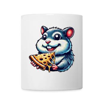 Hamster Meerschweinchen Pizza Fast Food Liebhaber - Tasse - Weiß - Vorne