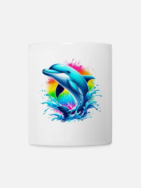 Delfin - Tasse - Weiß
