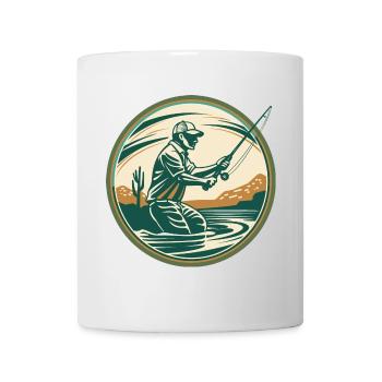 Illustration de pêche - Mug blanc - blanc - Devant