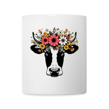 Cow with Flowers - Mug - white - Front